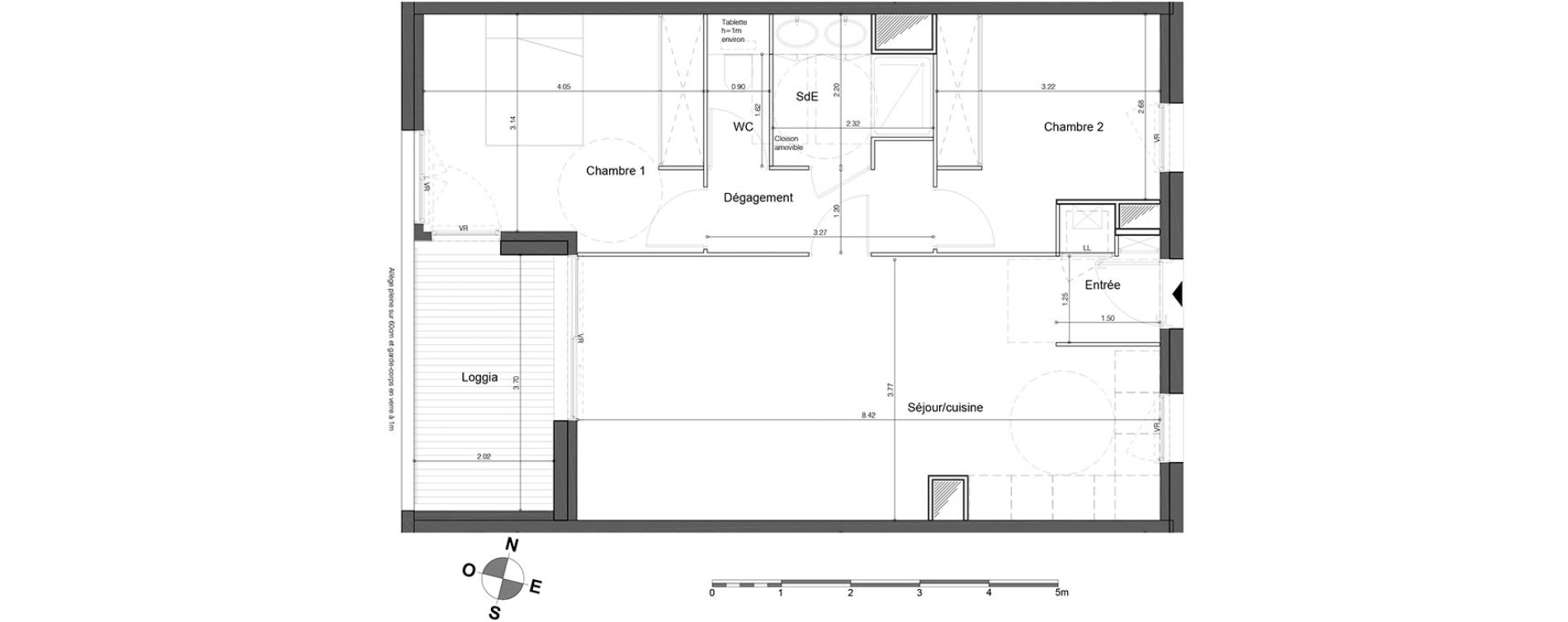 Appartement T3 de 65,50 m2 &agrave; Bordeaux Tivoli