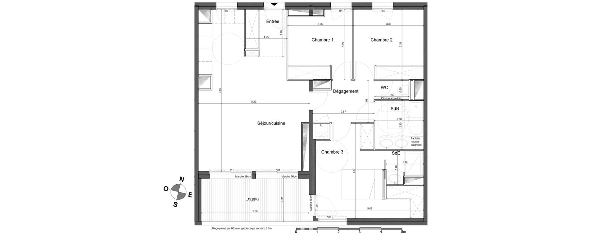 Appartement T4 de 84,95 m2 &agrave; Bordeaux Tivoli