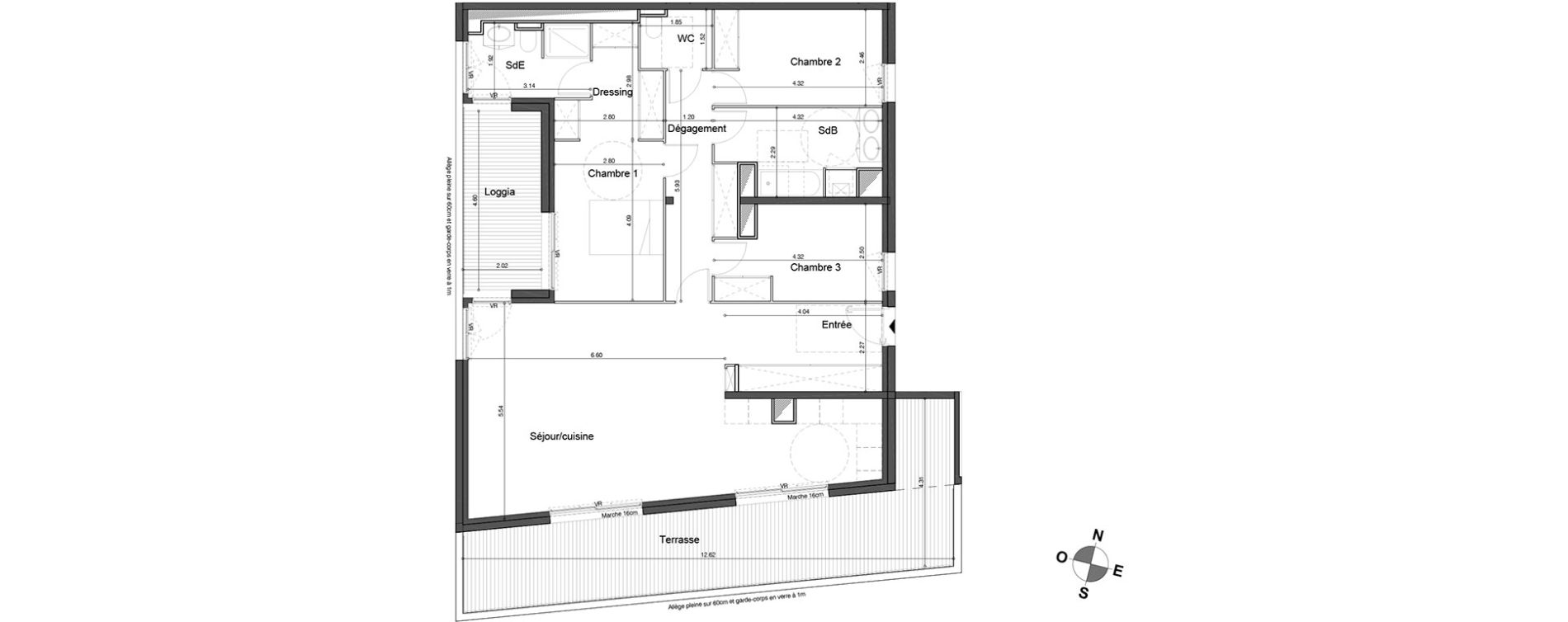 Appartement T4 de 114,90 m2 &agrave; Bordeaux Tivoli