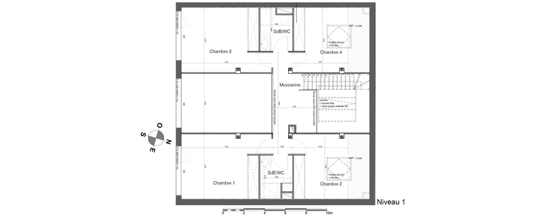 Duplex T5 de 191,30 m2 &agrave; Bordeaux Tivoli