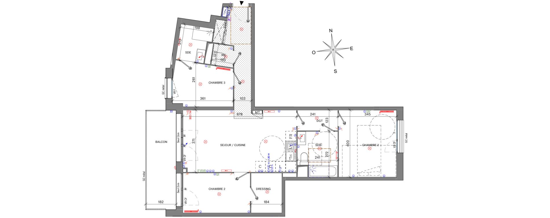 Appartement T4 de 84,50 m2 &agrave; Bordeaux Belv&eacute;d&egrave;re