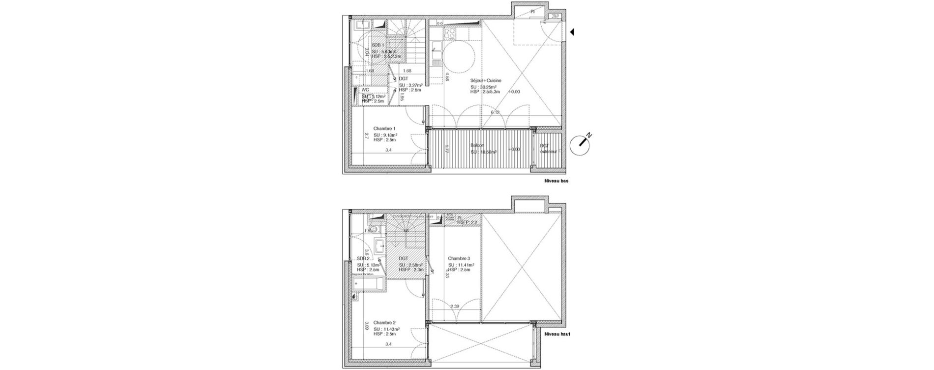 Appartement T4 de 80,00 m2 &agrave; Bordeaux Saint-germain