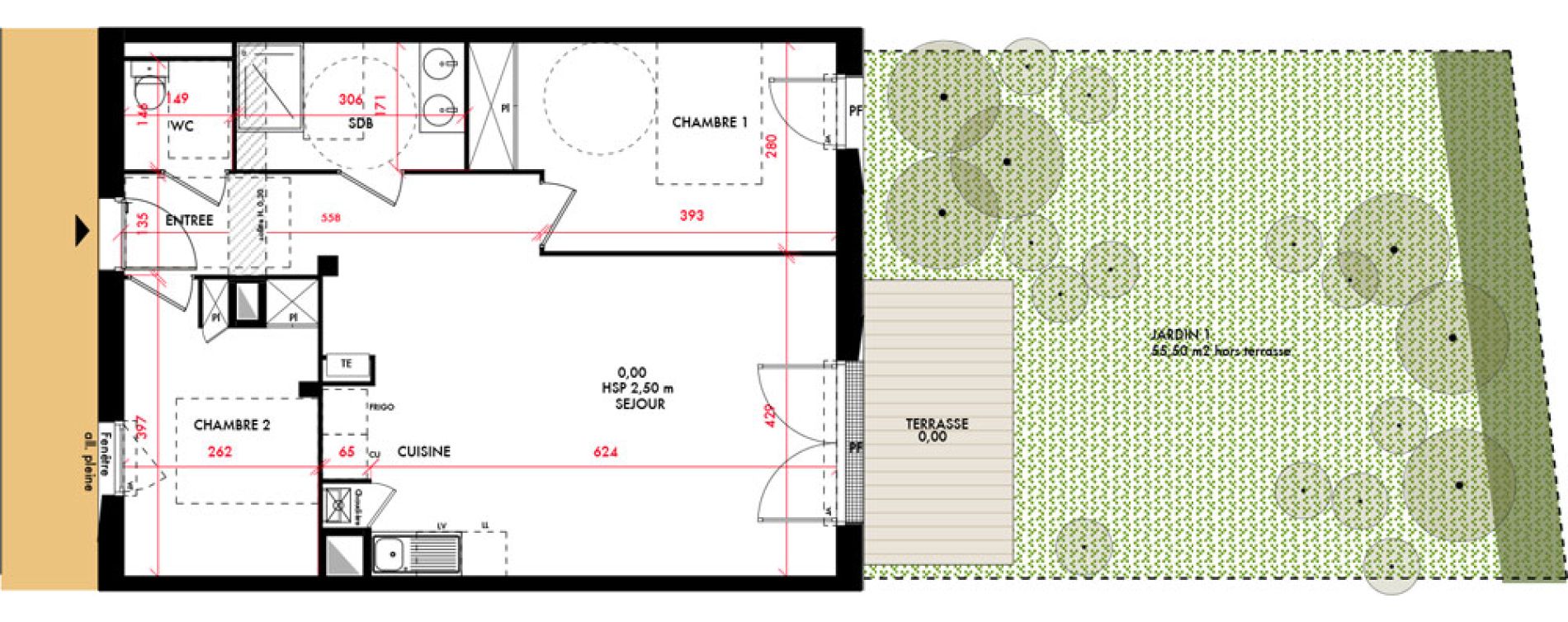 Appartement T3 de 65,73 m2 &agrave; Bordeaux Lestonnat - mons&eacute;jour