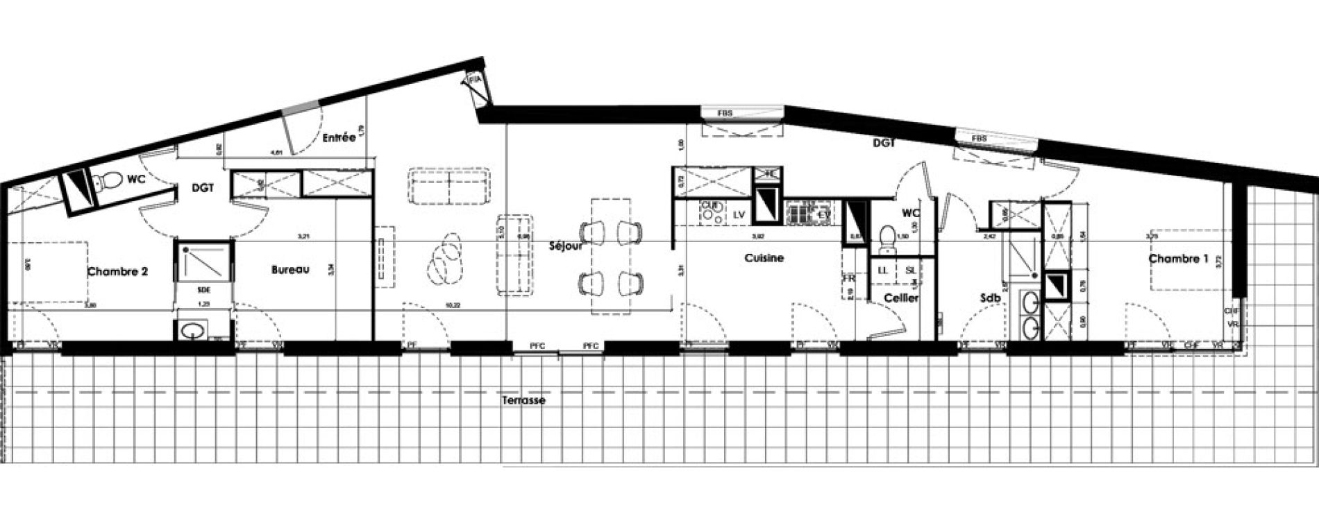 Appartement T4 de 131,45 m2 &agrave; Bordeaux Cauderan