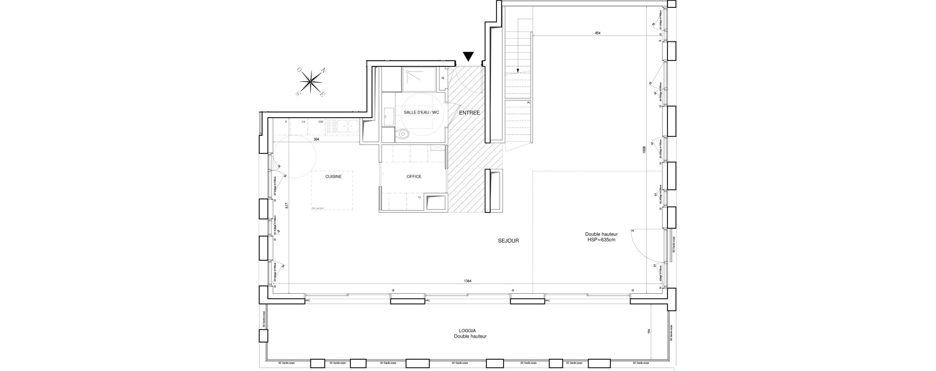 Duplex T4 de 189,70 m2 &agrave; Bordeaux Chartrons