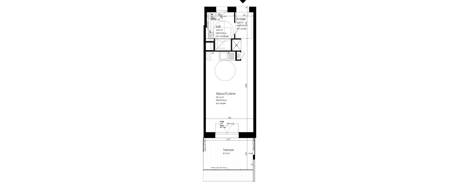 Appartement T4 de 82,55 m2 &agrave; Bordeaux Bastide niel