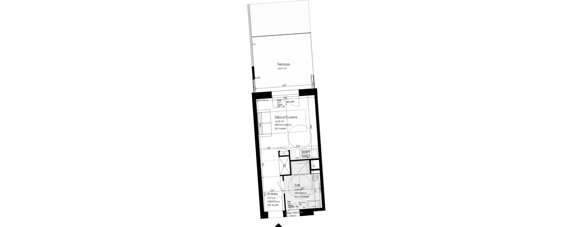 Appartement T2 de 65,43 m2 &agrave; Bordeaux Bastide niel