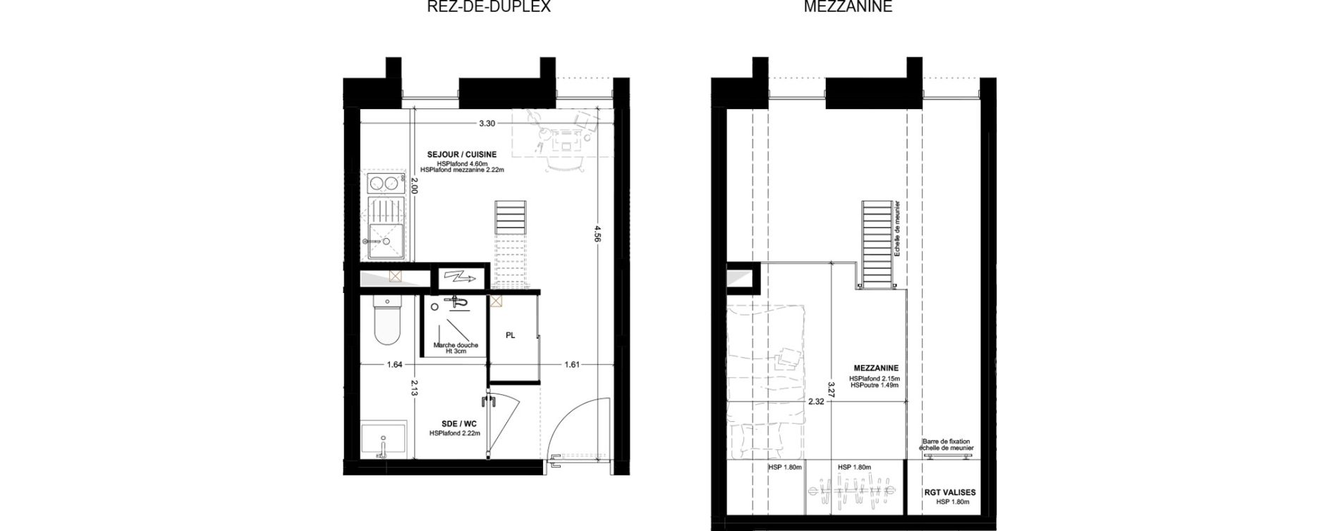 Studio meubl&eacute; de 20,73 m2 &agrave; Bordeaux Cauderan