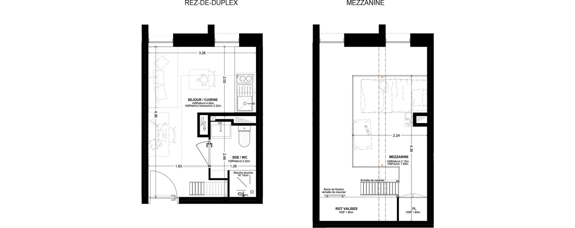 Studio meubl&eacute; de 21,90 m2 &agrave; Bordeaux Cauderan