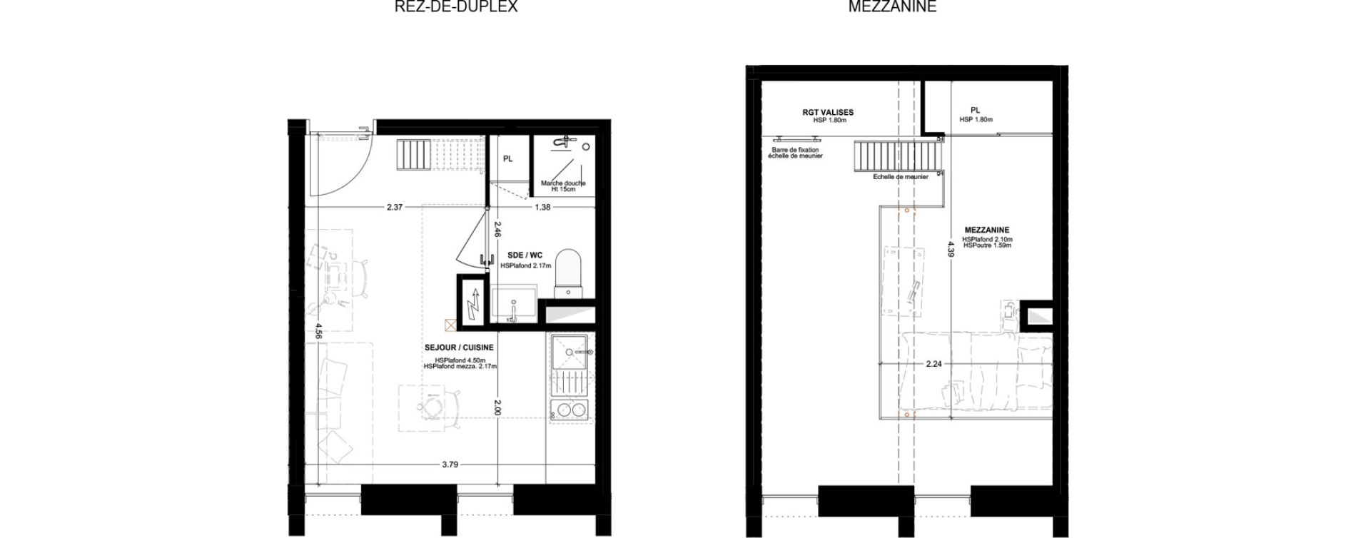 Studio meubl&eacute; de 25,24 m2 &agrave; Bordeaux Cauderan