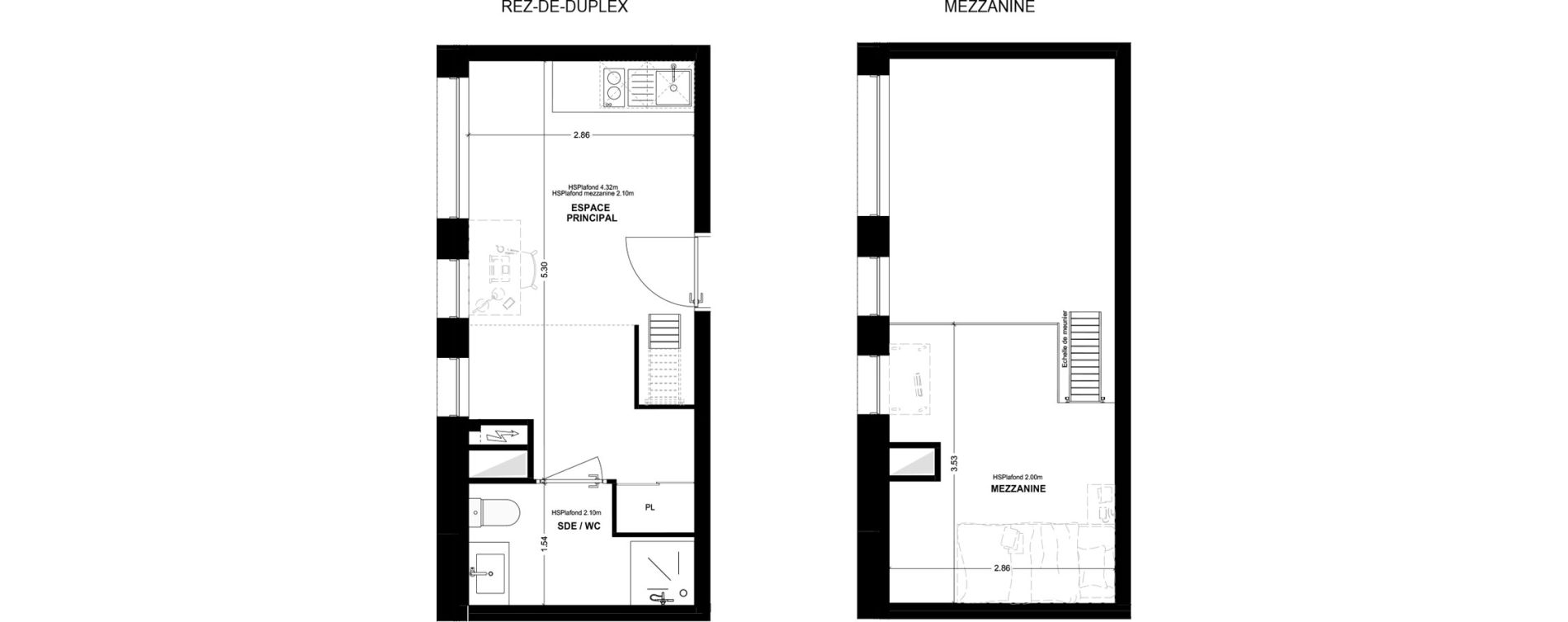 Studio meubl&eacute; de 27,43 m2 &agrave; Bordeaux Cauderan