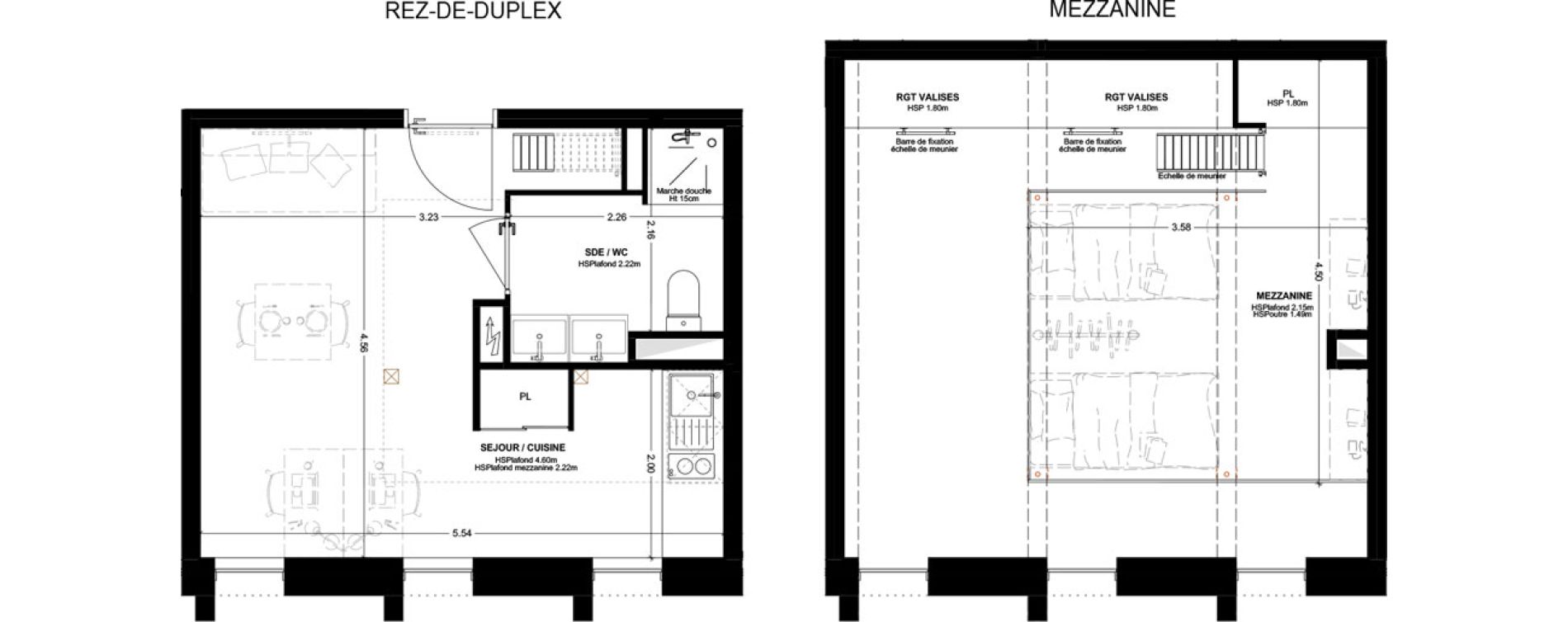 Studio meubl&eacute; de 37,23 m2 &agrave; Bordeaux Cauderan