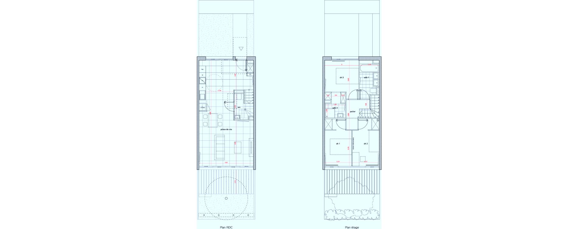 Villa T4 de 81,80 m2 &agrave; Bordeaux Cauderan