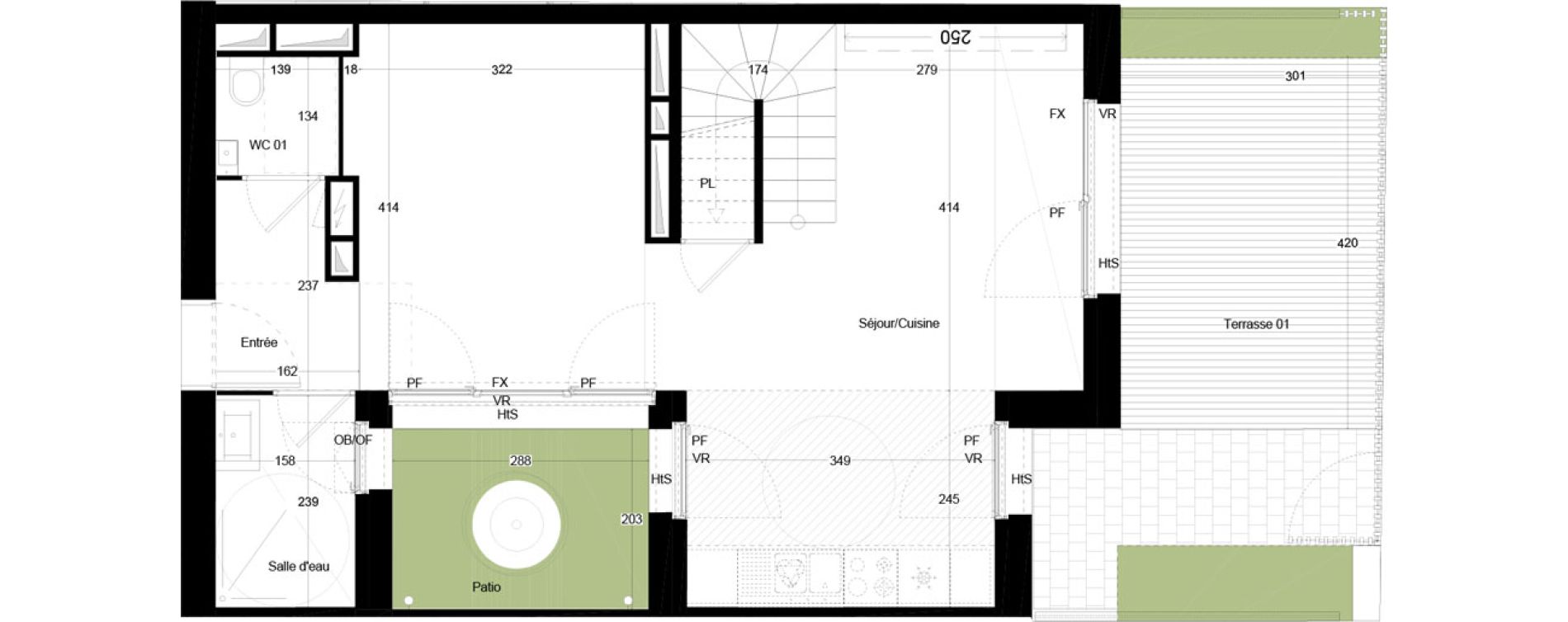 Triplex T5 de 121,32 m2 &agrave; Bordeaux Armagnac