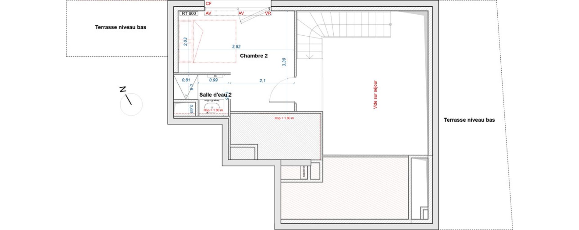 Duplex T3 de 55,50 m2 &agrave; Bordeaux Brazza