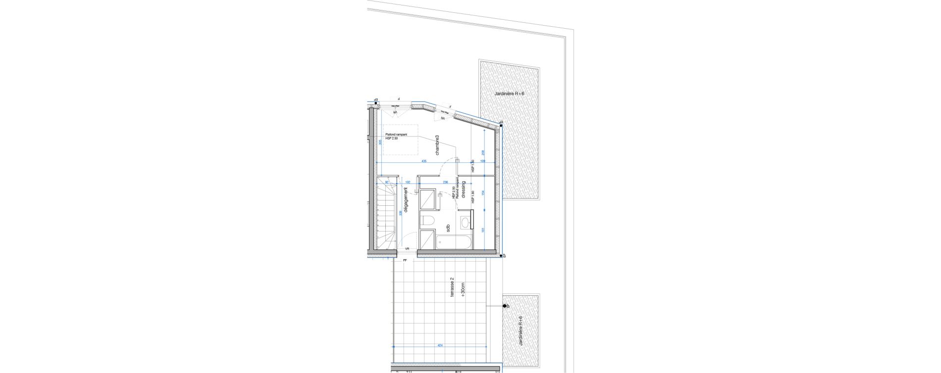 Duplex T4 de 96,36 m2 &agrave; Bordeaux Brazza