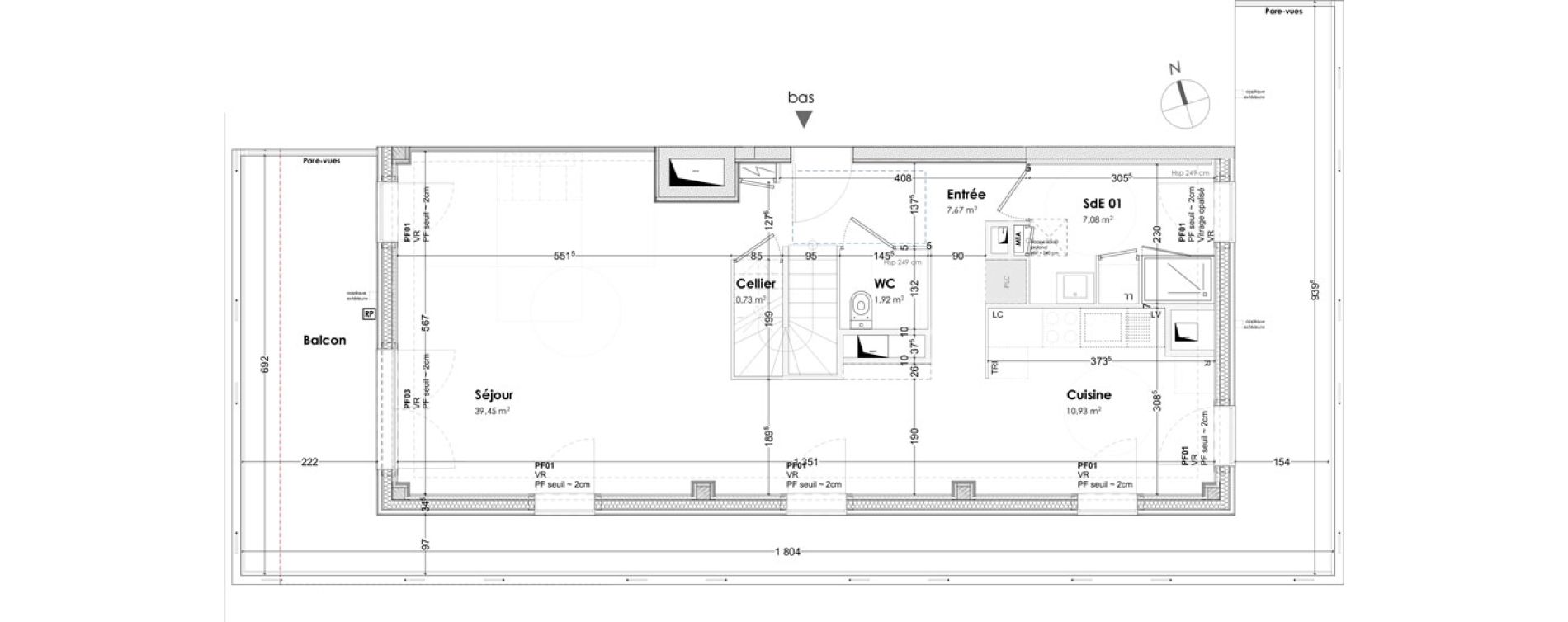 Duplex T5 de 142,74 m2 &agrave; Bordeaux Armagnac