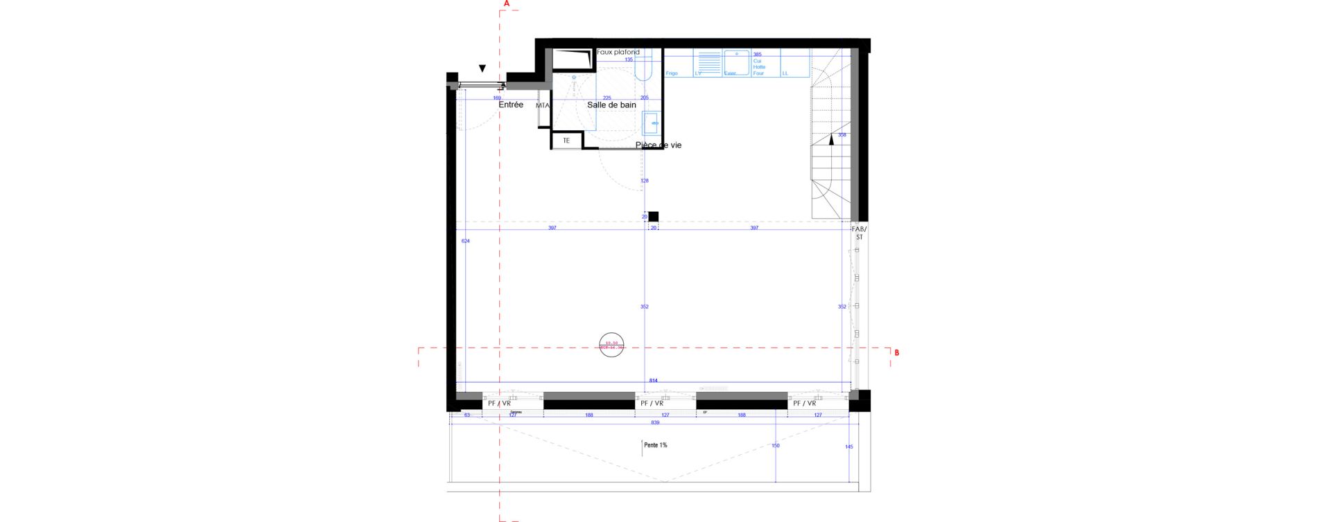 Duplex de 79,96 m2 &agrave; Bordeaux Bastide