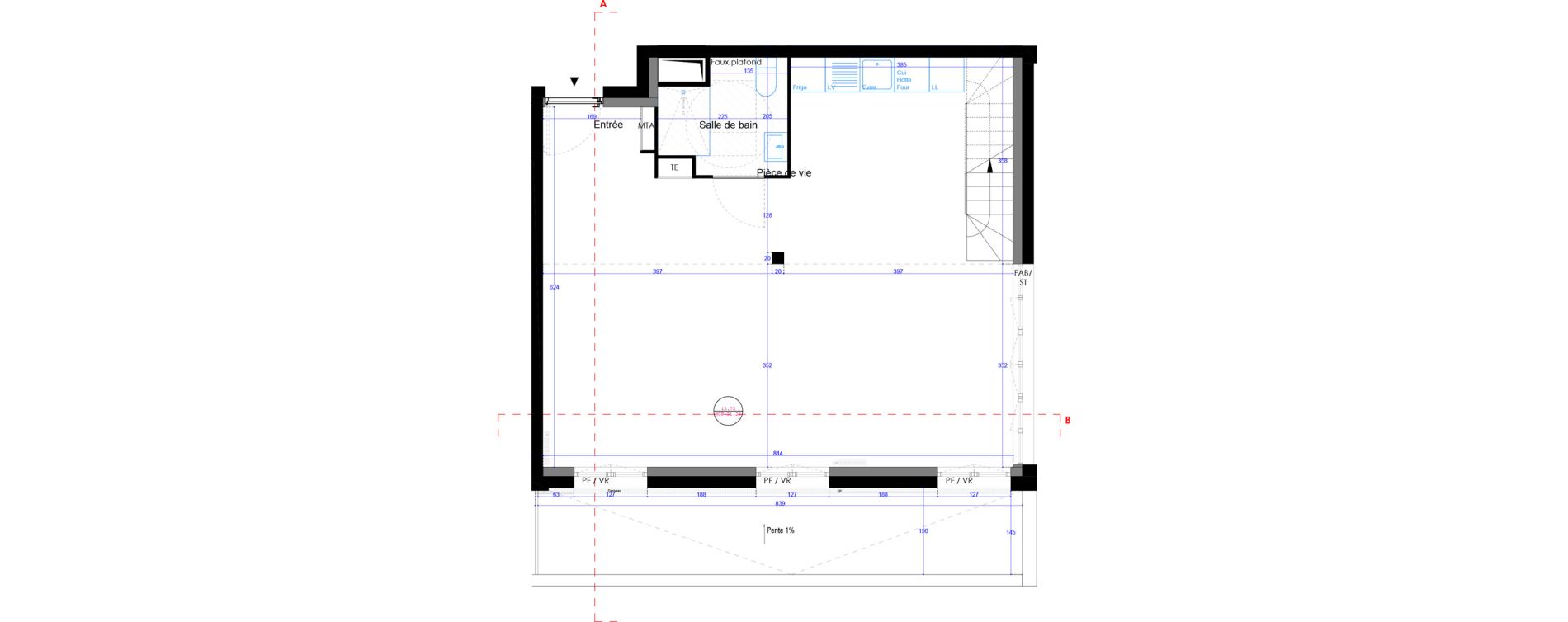 Duplex de 79,96 m2 &agrave; Bordeaux Bastide