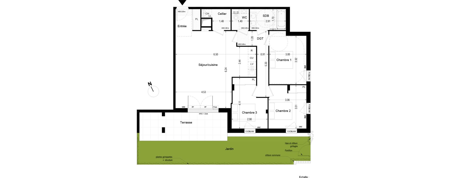 Appartement T4 de 87,30 m2 &agrave; Bordeaux Cauderan