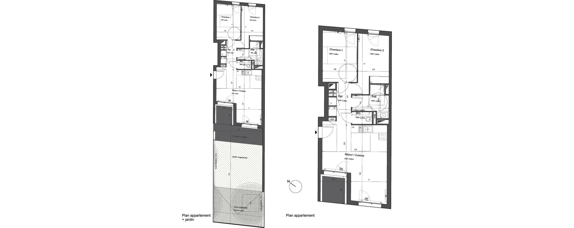 Appartement T3 de 64,20 m2 &agrave; Bordeaux Saint gen&egrave;s