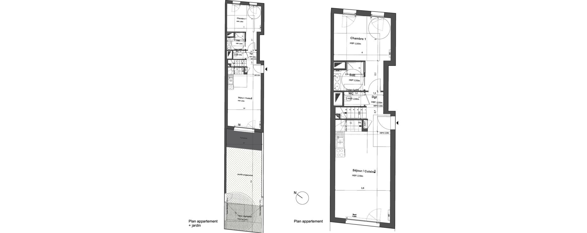 Duplex T4 de 89,27 m2 &agrave; Bordeaux Saint gen&egrave;s