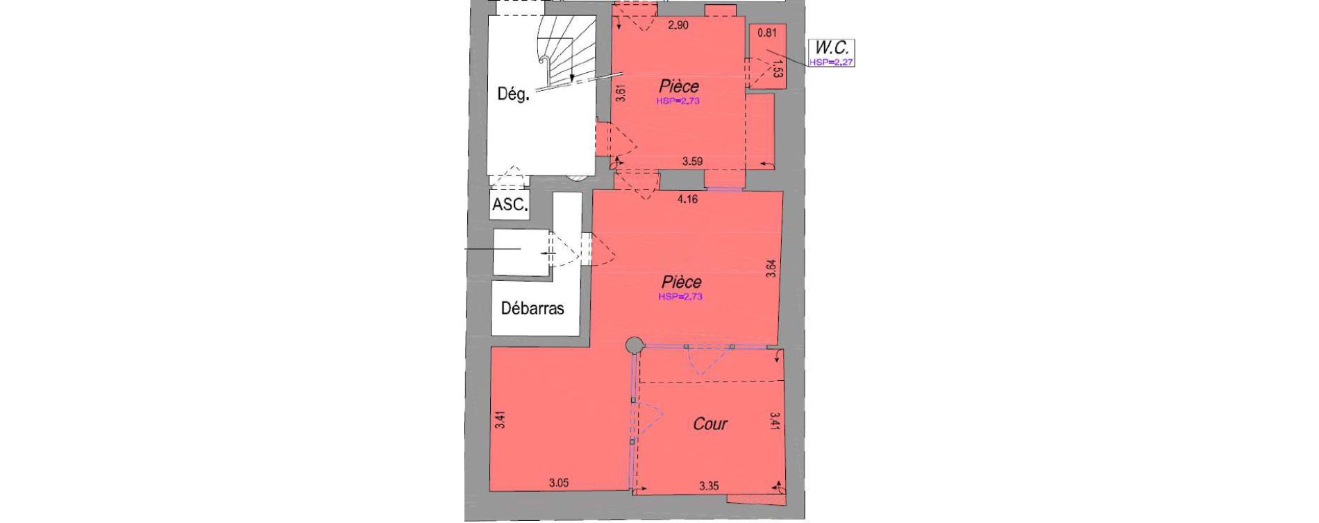 Appartement T2 de 38,60 m2 &agrave; Bordeaux Chartrons - grand parc - jardin public