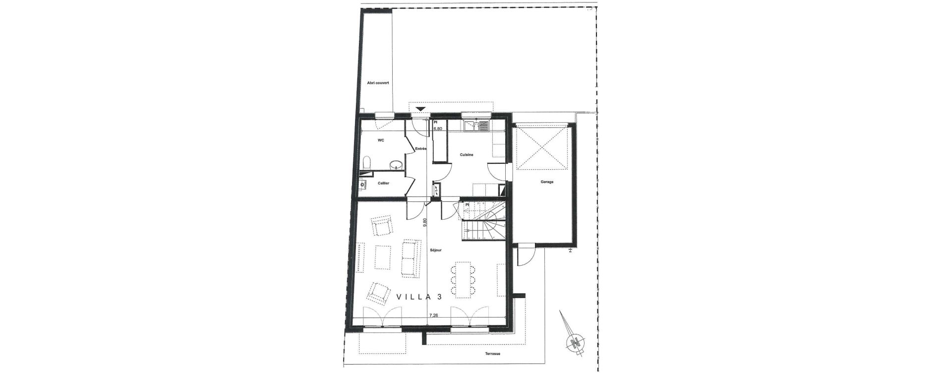 Villa T4 de 124,26 m2 &agrave; Bordeaux Cauderan