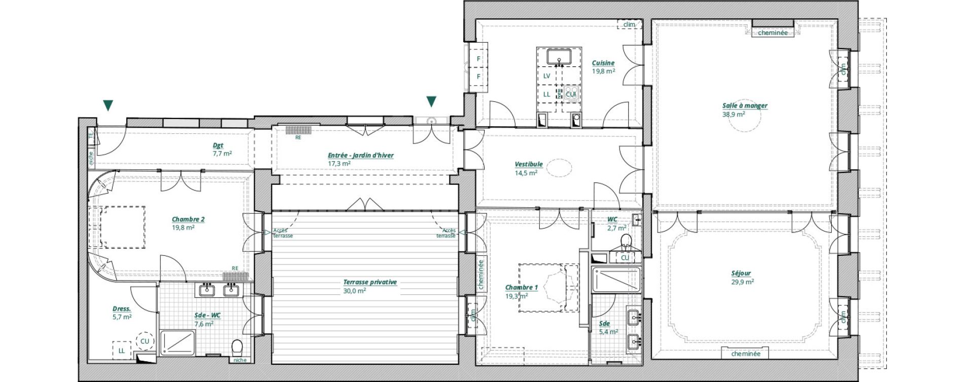 Appartement T4 de 188,60 m2 &agrave; Bordeaux H&ocirc;tel de ville - quinconces