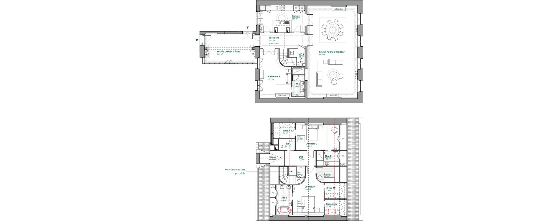 Duplex T6 de 212,70 m2 &agrave; Bordeaux H&ocirc;tel de ville - quinconces