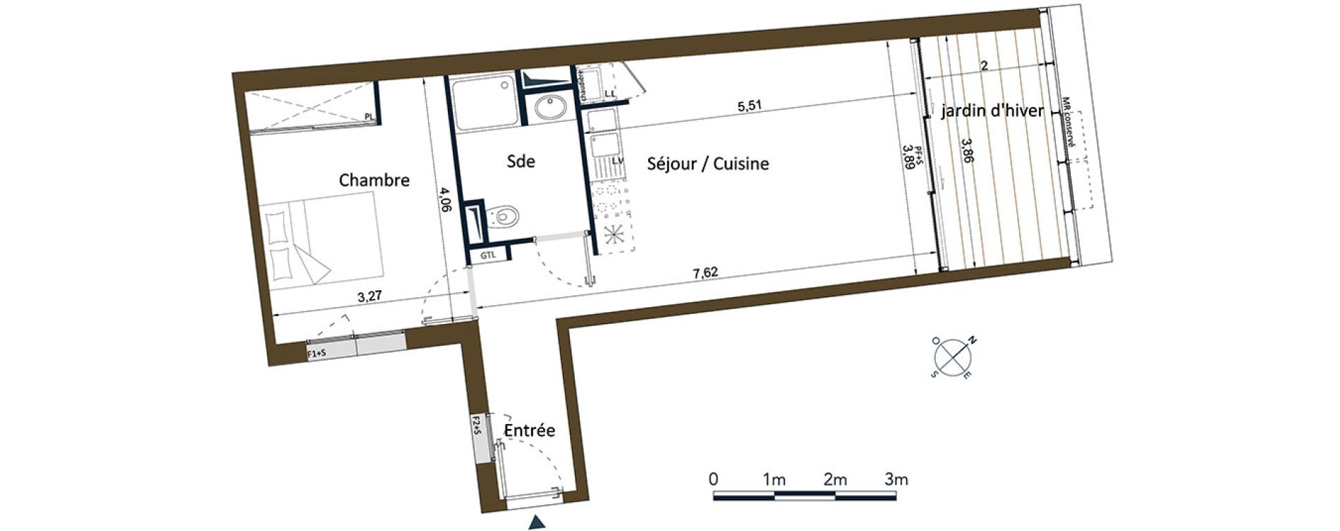 Appartement T2 de 46,50 m2 &agrave; Bordeaux Saint-seurin