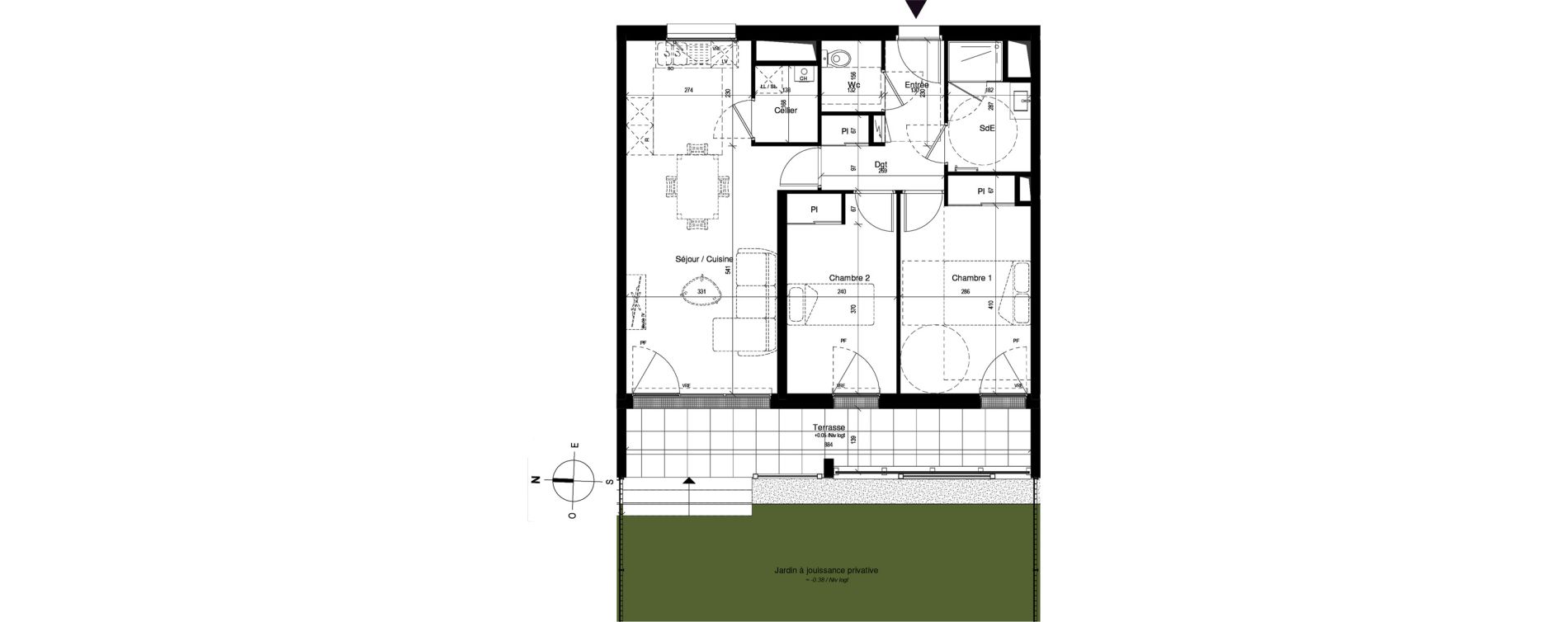 Appartement T3 de 63,82 m2 &agrave; Bordeaux Chartrons