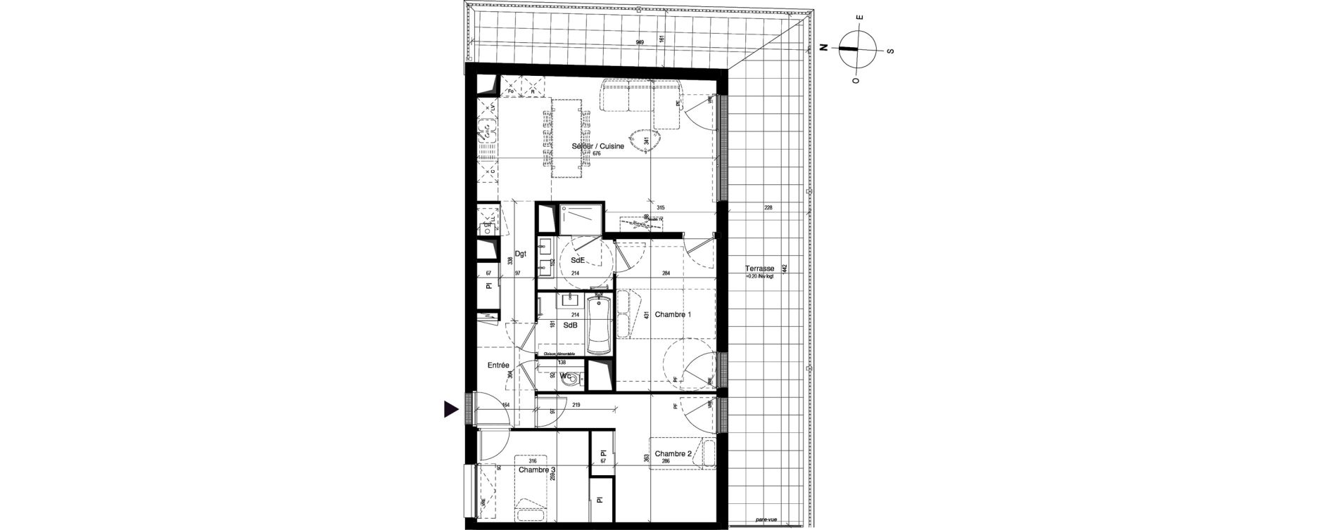 Appartement T4 de 79,79 m2 &agrave; Bordeaux Chartrons