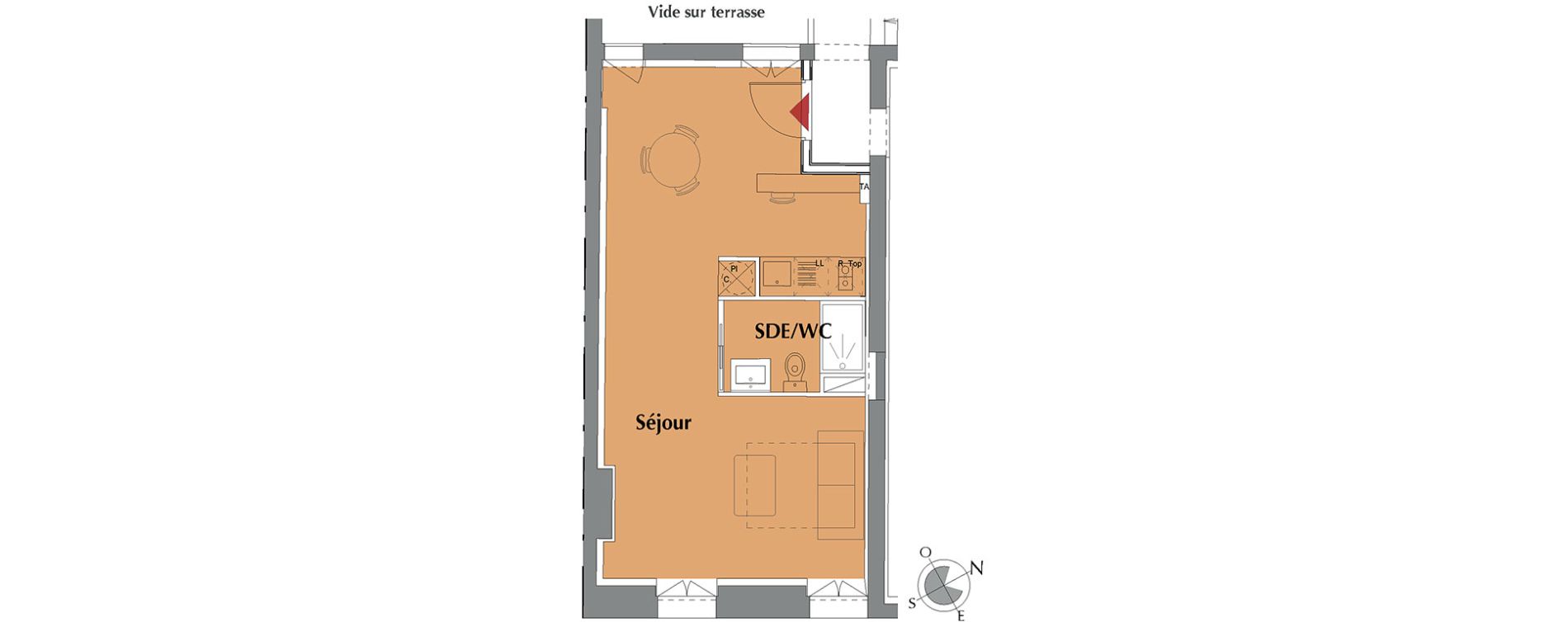 Appartement T1 de 35,20 m2 &agrave; Bordeaux Capucins victoire
