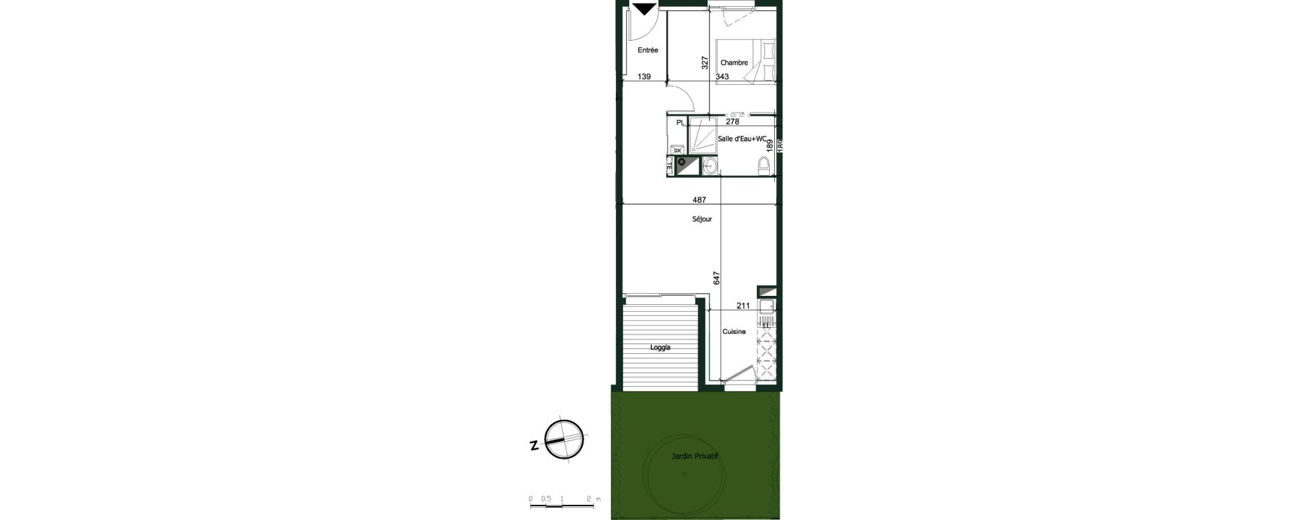 Appartement T2 de 47,50 m2 &agrave; Bordeaux Cauderan