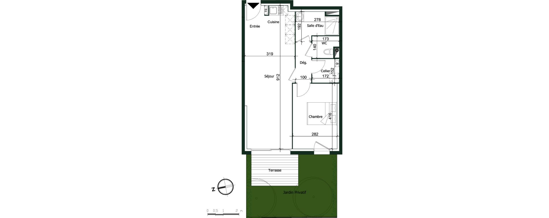 Appartement T2 de 51,00 m2 &agrave; Bordeaux Cauderan