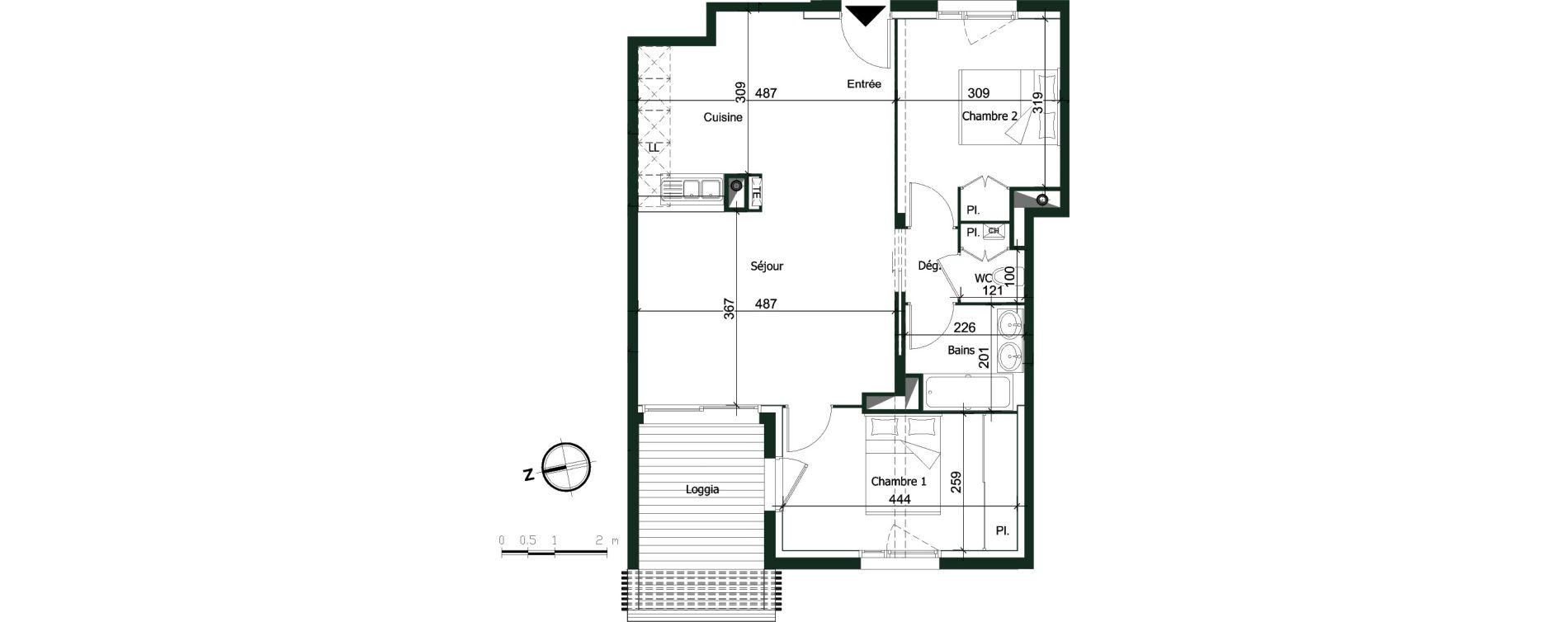 Appartement T3 de 65,50 m2 &agrave; Bordeaux Cauderan