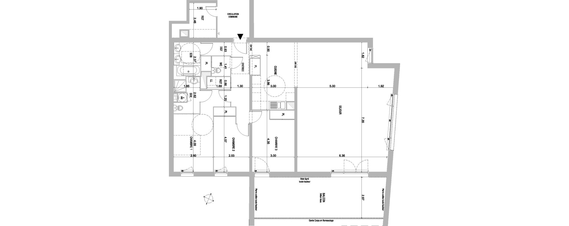 Appartement T4 de 132,70 m2 &agrave; Bruges Le tasta