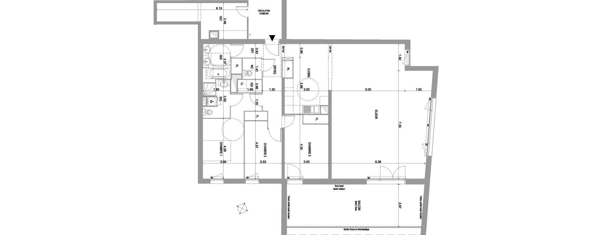 Appartement T4 de 132,35 m2 &agrave; Bruges Le tasta