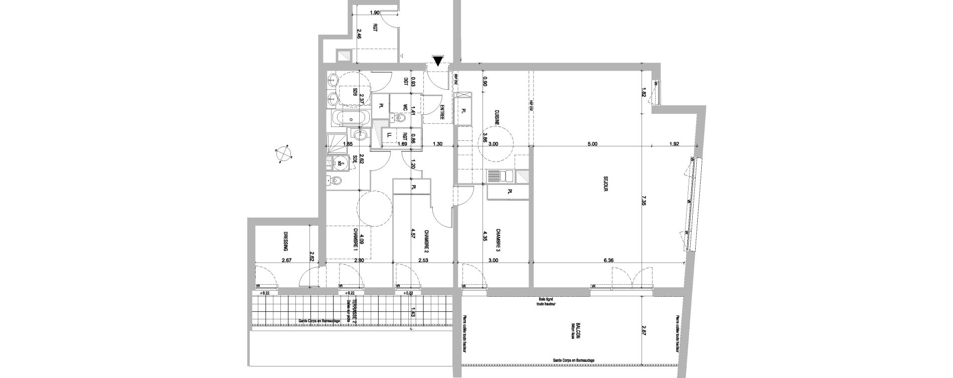 Appartement T4 de 139,35 m2 &agrave; Bruges Le tasta
