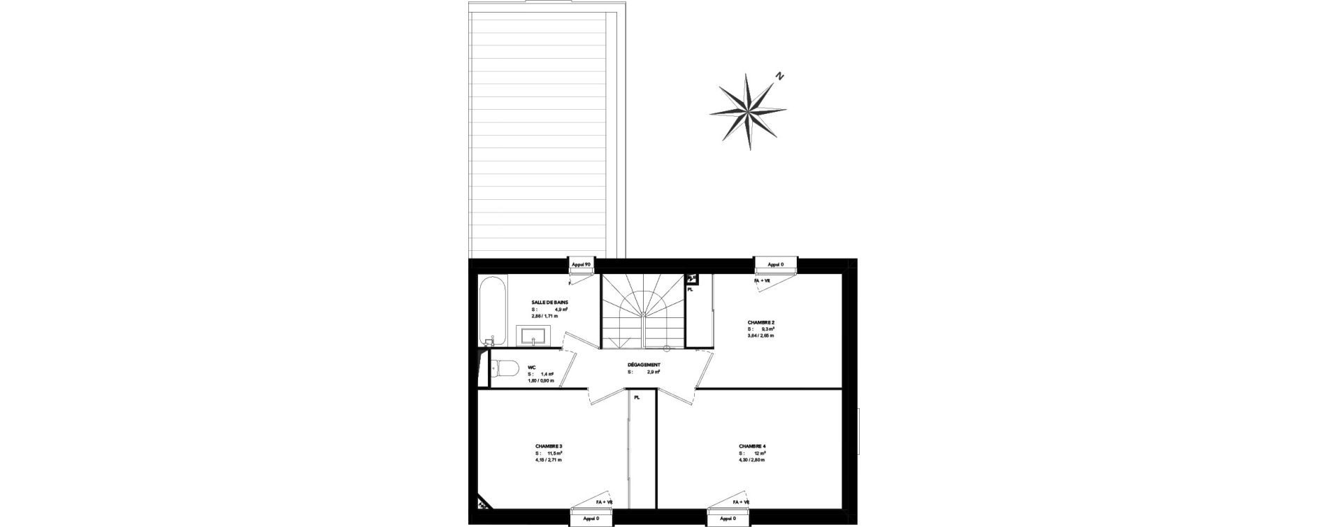 Maison T5 de 102,80 m2 &agrave; Bruges Cimeti&egrave;re nord - petit bruges