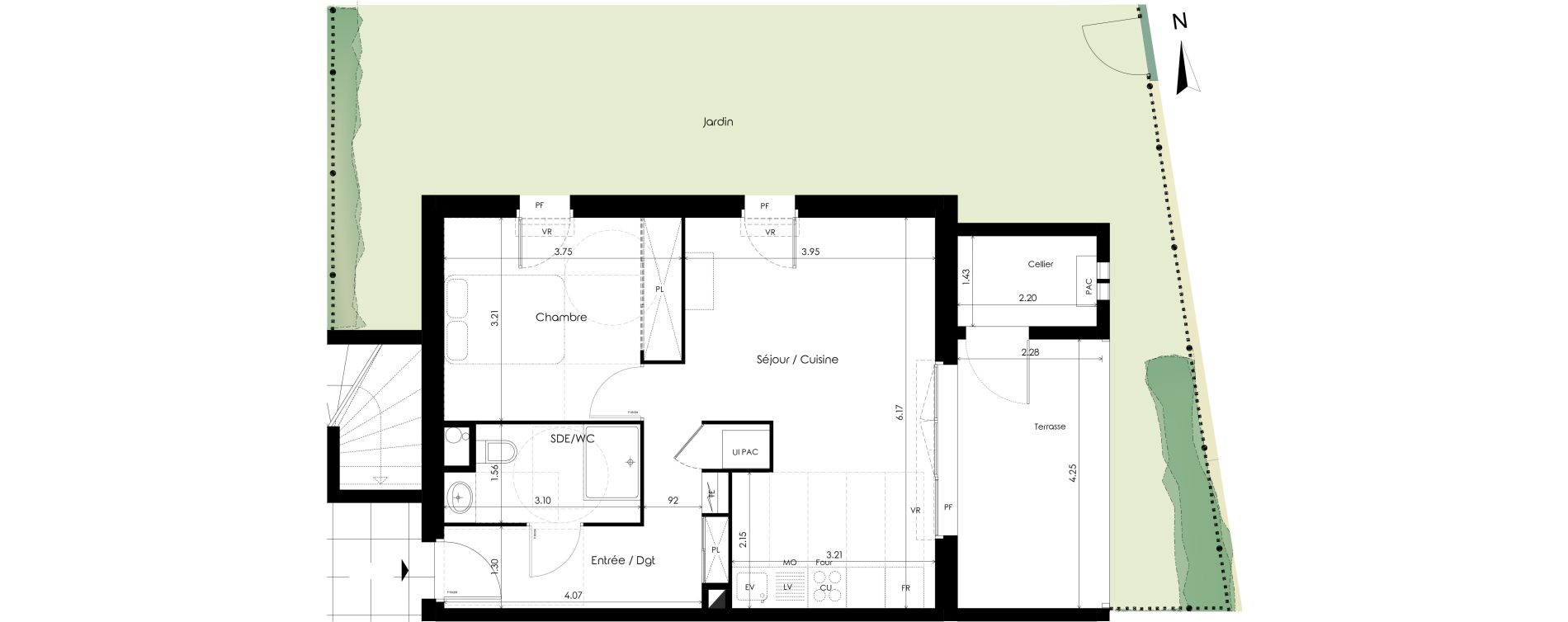 Appartement T2 de 46,10 m2 &agrave; Carcans Centre