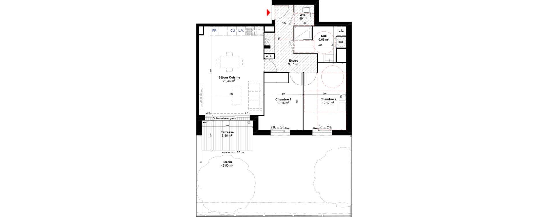 Appartement T3 de 65,43 m2 &agrave; Carcans Centre