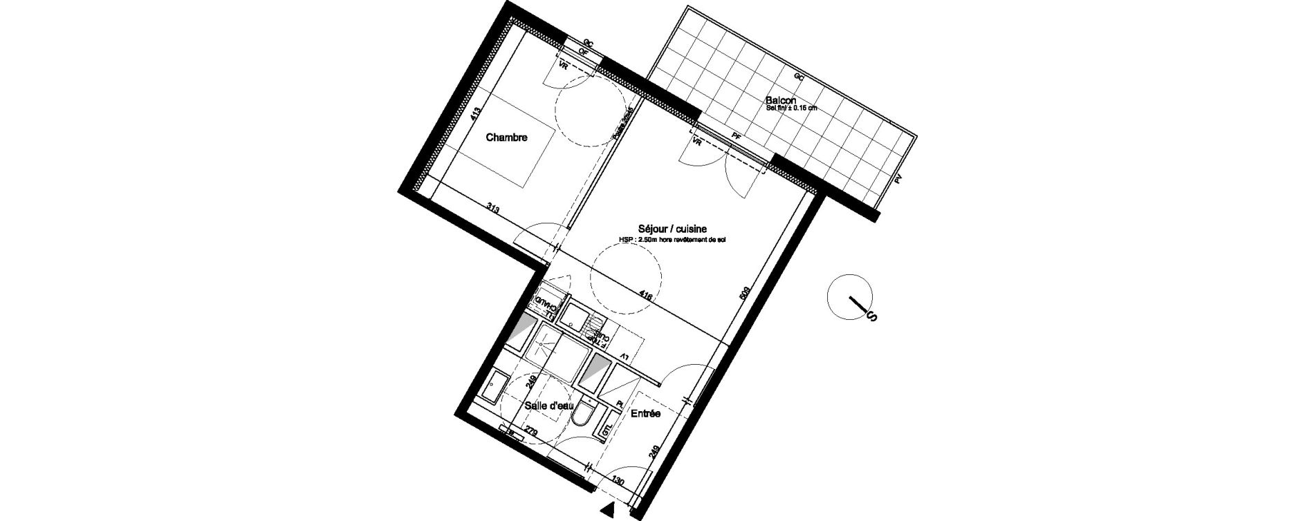 Appartement T2 de 43,33 m2 &agrave; Cenon Bas cenon - cours verdun - testaud