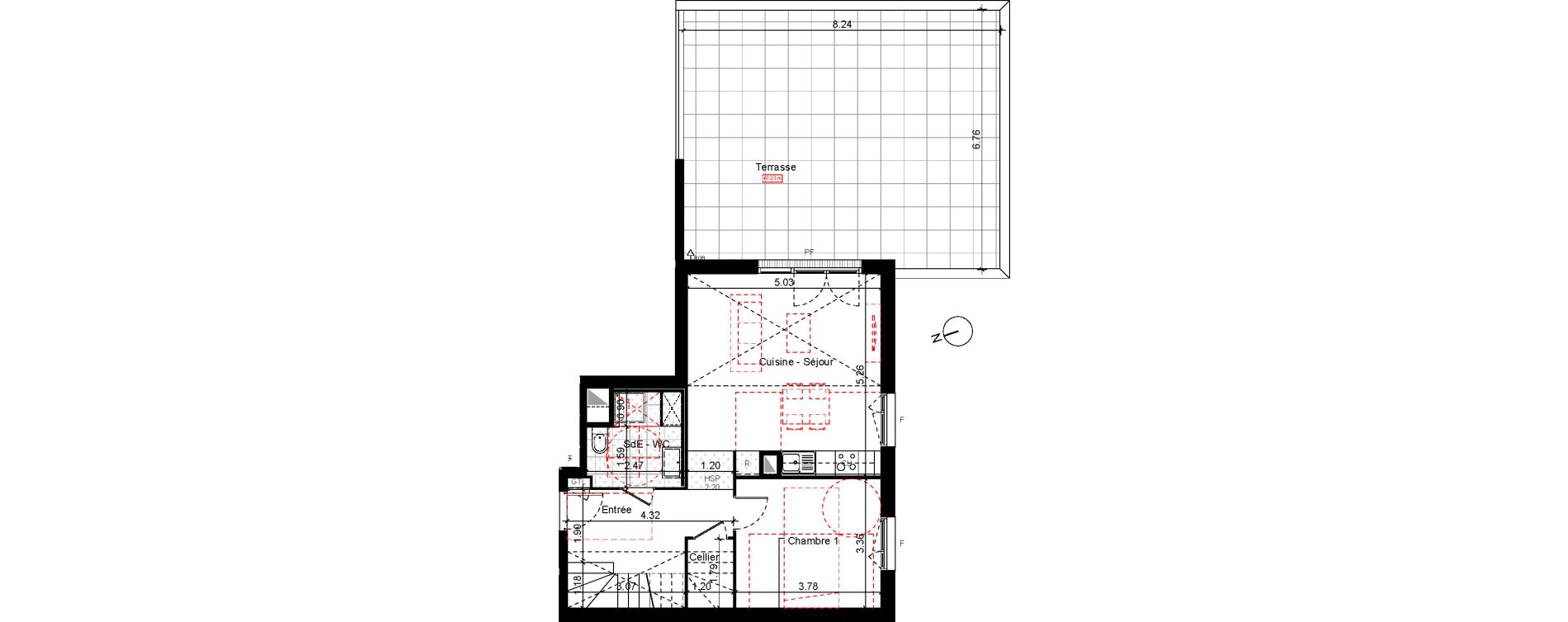 Duplex T4 de 91,28 m2 &agrave; Eysines Cantinolle