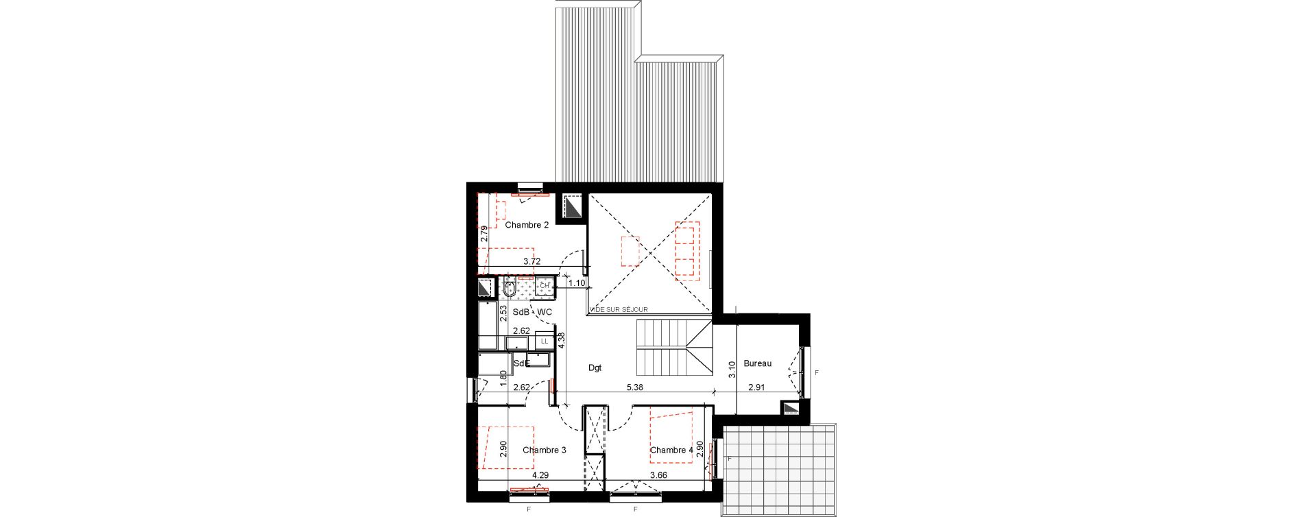 Duplex T5 de 141,13 m2 &agrave; Eysines Cantinolle