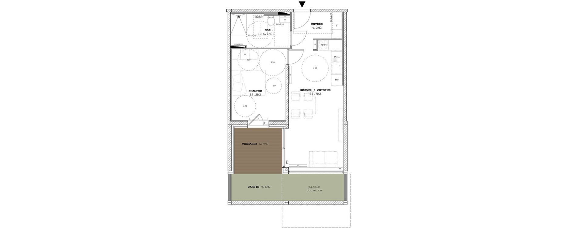 Appartement T2 de 44,20 m2 &agrave; Eysines Centre