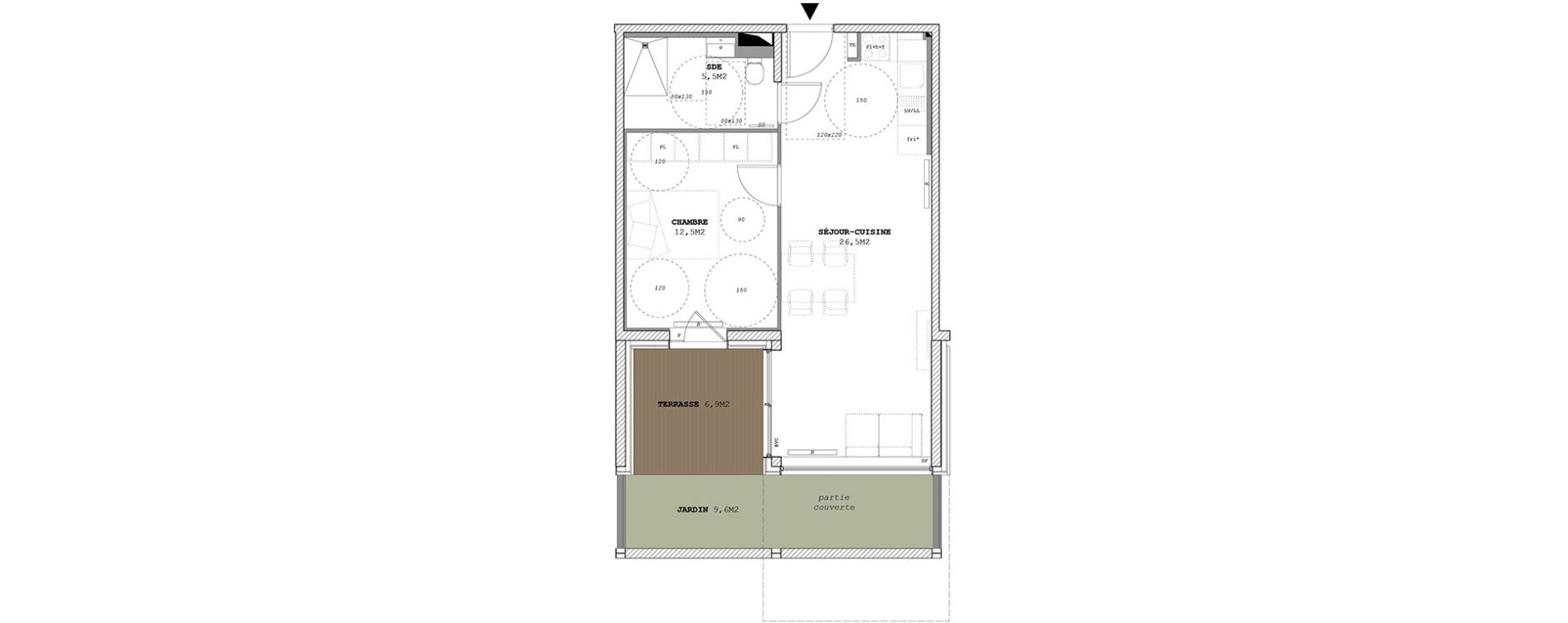 Appartement T2 de 44,50 m2 à Eysines Centre