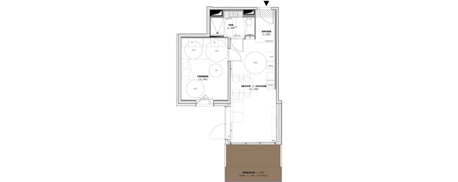 Appartement T2 de 41,30 m2 &agrave; Eysines Centre