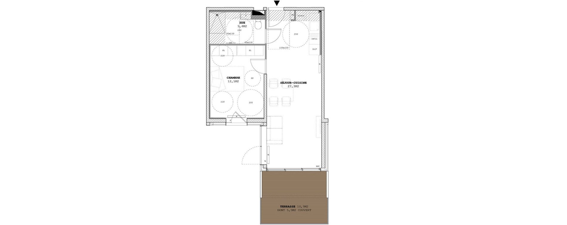 Appartement T2 de 45,20 m2 à Eysines Centre